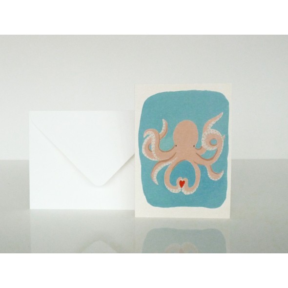 Carte postale Octopus in love