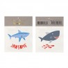 2 planches de tatouages éphémères - Requins