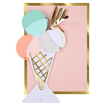 Carte anniversaire - Crème glacée