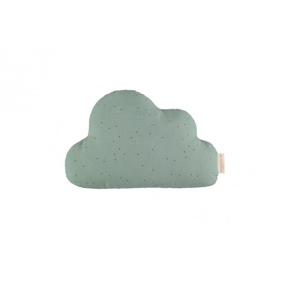 Coussin Cloud - Toffee sweet dots / Eden green