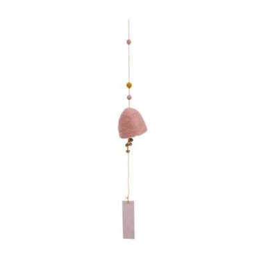 Suspension cloche - Rose quartz