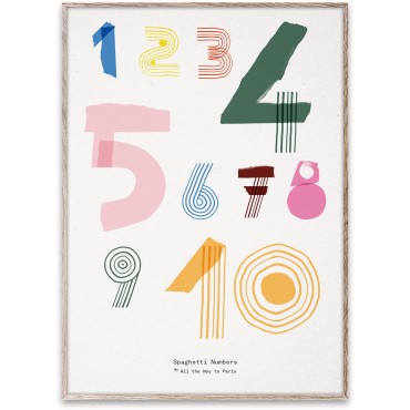 Poster Spaghetti Numbers (50x70 cm)
