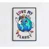 Poster géant à colorier - Love my planet