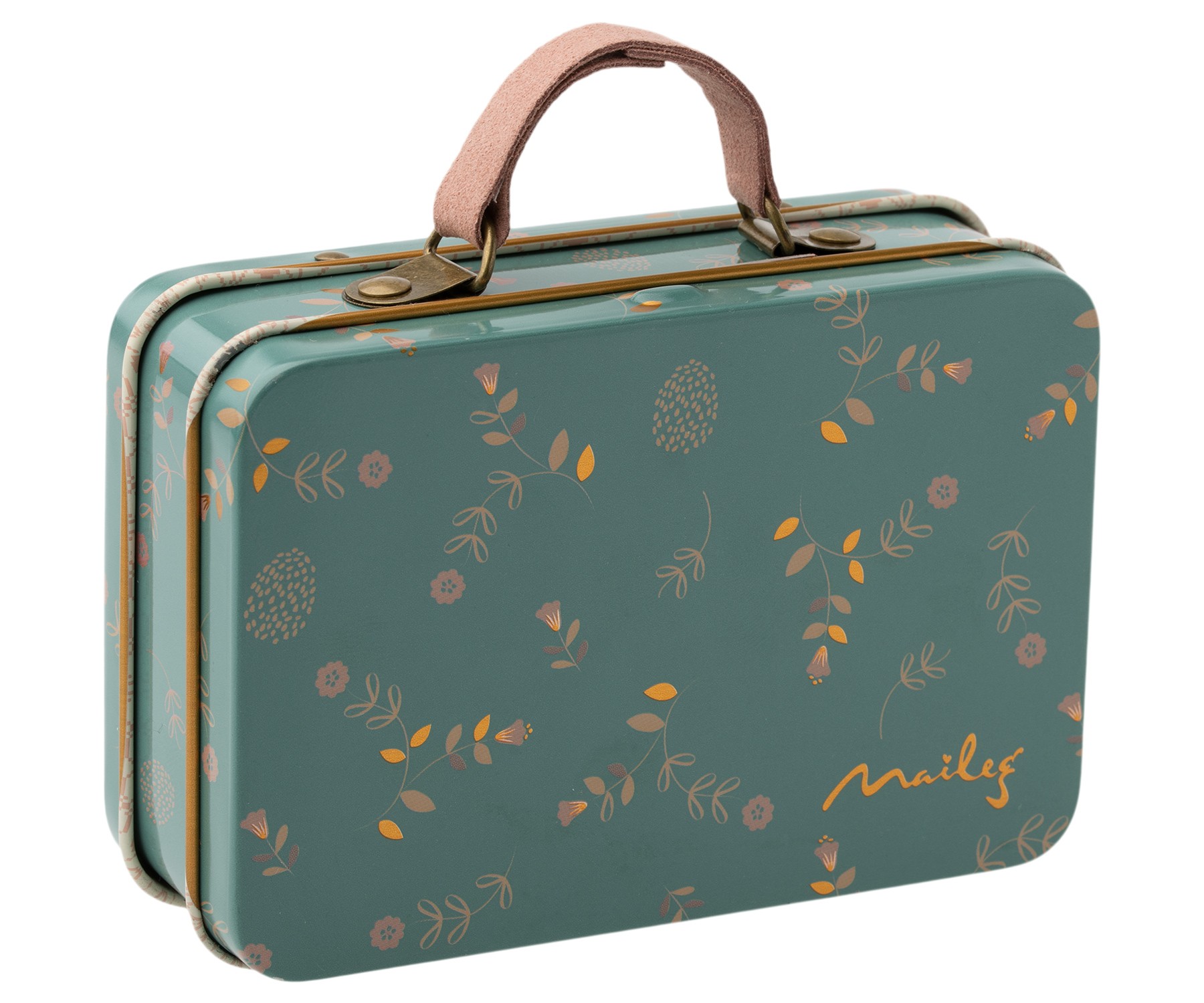 Petite valise en métal - Yellow dot - MAILEG - Perlin Paon Paon