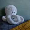 Peluche bébé comforter  - Pieuvre Oli (gris)