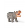 Animal sculpté en bois - Hippopotame