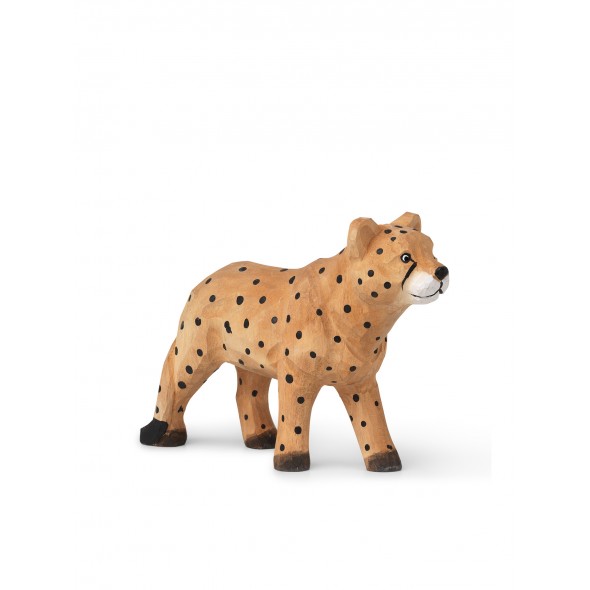 Animal sculpté en bois - Léopard