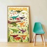 Poster éducatif + 32 stickers - Dinosaures (5-12 ans)