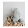 Hippopotame tricotée Bo - Dove blue