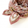 Grand foulard Latika "Coeur" - Bois de rose