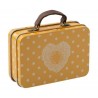 Petite valise en métal -  Yellow dot