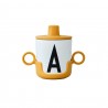 Bec adaptable pour tasse Design letters - Moutarde