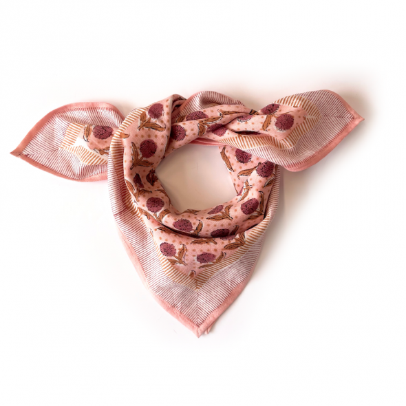 Petit foulard Manika "Lotus" - Poudre