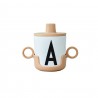 Bec adaptable pour tasse Design letters - Beige