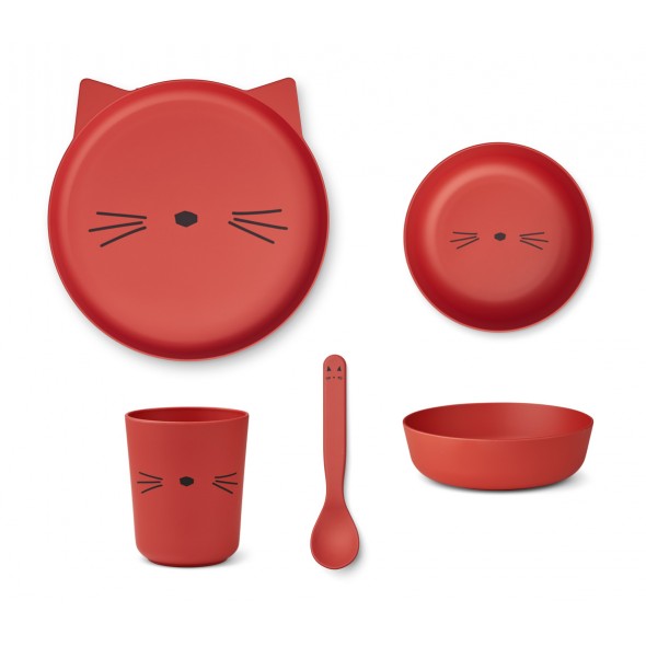 Set de vaisselle Brody - Cat (apple red)