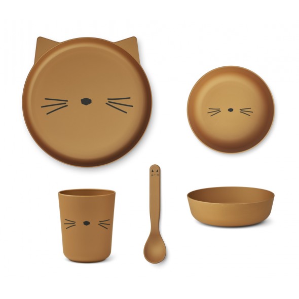 Set de vaisselle Brody - Cat (golden caramel)