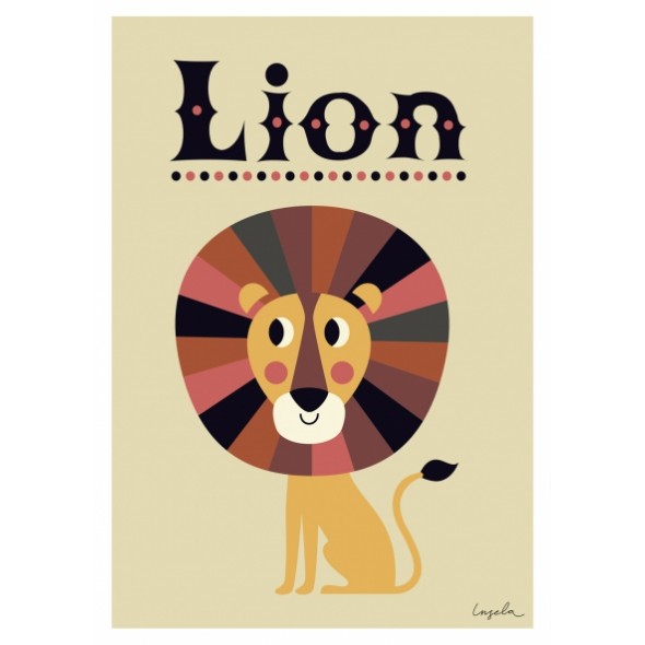 Affiche Lion par Ingela P. Arrhénius (A3)