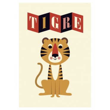 Affiche Tigre par Ingela P. Arrhénius (A3)