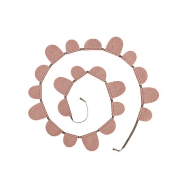 Guirlande de drapeaux ronds - Rose quartz