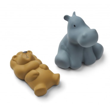 Set de 2 jouets de bain Vikky - Safari (whale blue)