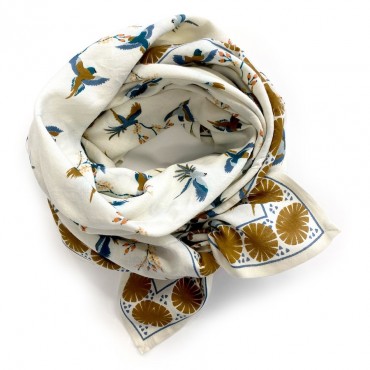 Grand foulard Latika "Cerisier" - Fleur de vanille