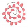 Guirlande de drapeaux ronds - Rose indien
