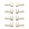 8 barrettes mini clip  - Bunny