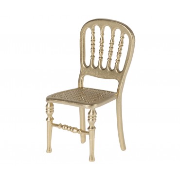 Chaise en métal doré