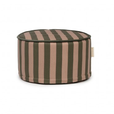 Pouf Majestic - Rayures Green / Taupe