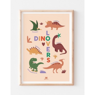 Affiche pédagogique - Les dinos (50x70 cm)