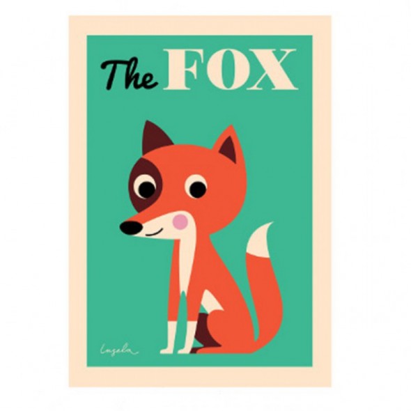 Poster Fox par Ingela P. Arrhenius