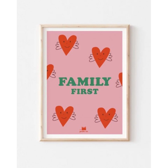 Affiche déco - Family First (30x40)