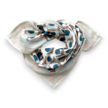 Petit foulard Manika "Lotus" - Chamallow