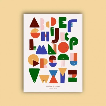 Affiche - Lettres en formes (30x40)