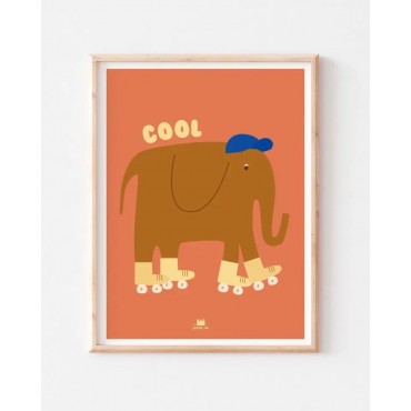 Affiche déco - Cool Eléphant (30x40)