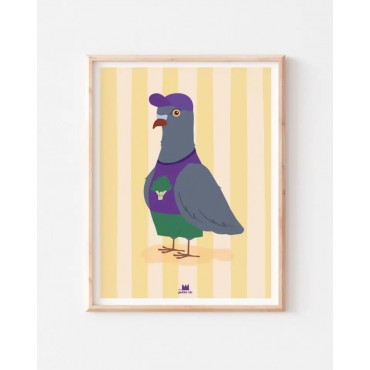 Affiche déco - Pigeon cool (30x40)