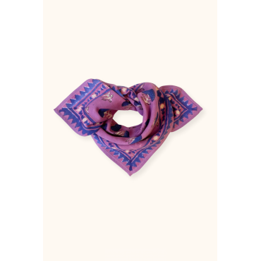 Petit foulard Manika - Florets / Fushia