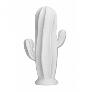 Cactus en porcelaine blanche - Modèle cierge haut
